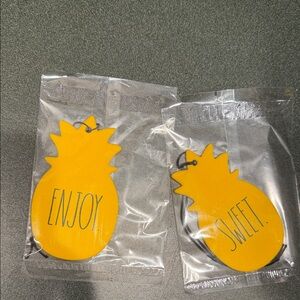 Yellow Pineapple Air Fresheners Rae dunn (pair of 2)